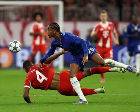The Blues' boss rages as Bayern Munich center-back Tah escapes dismissal during Champions League defeat